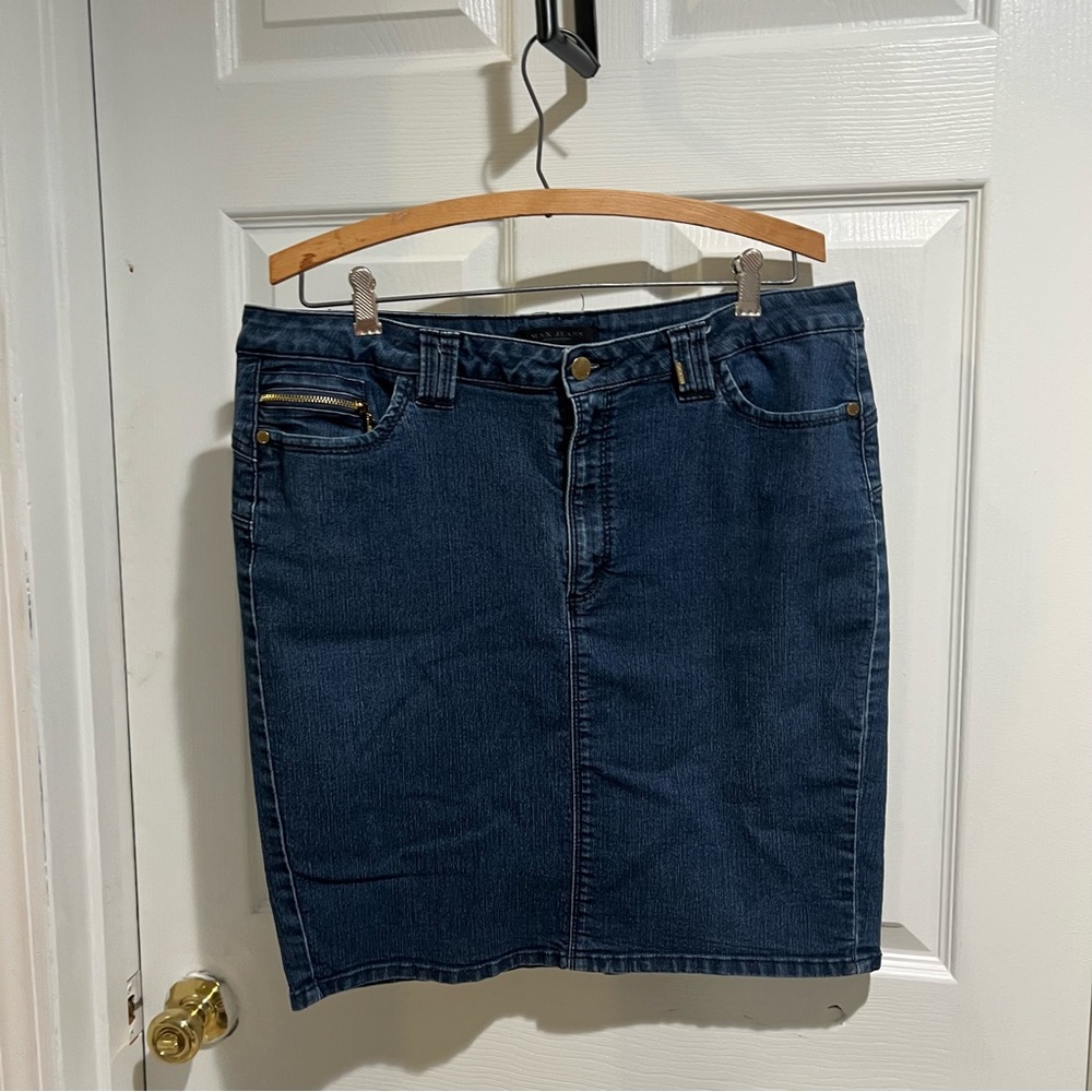 Max Jeans Dark Blue Denim Skirt